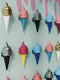 Set of fake Ice Creams with wall Holder for Café Decoration