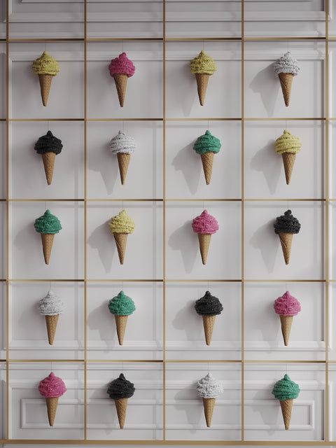 Set of 20 prop foam  Ice creams Decoration - 20 pcs holders