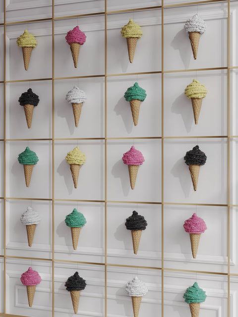 Set of 20 prop foam  Ice creams Decoration - 20 pcs holders