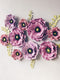 Set Of 9 Foam Anemone and Poppy Flowers And 7 Leaves