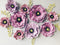 Set Of 9 Foam Anemone and Poppy Flowers And 7 Leaves