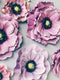 Set Of 9 Foam Anemone and Poppy Flowers And 7 Leaves