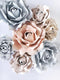 Set Of 5 Large Foam Rose Flowers