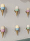 Set of fake 2 Balls Ice Cream with wall Holder for Café Decoration