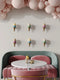 Set of fake 2 Balls Ice Cream with wall Holder for Café Decoration