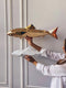 Low Poly Fish, Wall art, Wall decoration, Pair of Golden and White Fish, Mirror Object