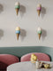 Set of fake 2 Balls Ice Cream with wall Holder for Café Decoration