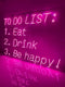 To Do List LED Neon Sign