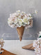 New Flowers Set of fake Ice Creams, Ice cream With flowers L Size, Fake Cone With Flowers