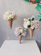 New Flowers Set of fake Ice Creams, Ice cream With flowers L Size, Fake Cone With Flowers