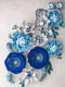 Set Of 15 Foam Flowers And 10 Leaves