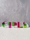 Modern Style Custom Letters, Girls from Acrylic, Abstract Multicolored Alphabet Letters, Personalized Letters For Gift