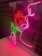 Girl With Rose LED Neon Sign