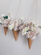 New Flowers Set of fake Ice Creams, Ice cream With flowers L Size, Fake Cone With Flowers