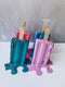 Set of 4 Melted Ice Creams on Stick, Puzzle Fake Ice Cream, Handmade Ice Cream Art With Puzzle