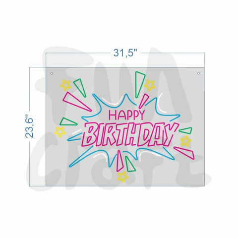 LED-Neonschild „Happy Birthday“, helles und attraktives „Happy Birthday“-Schild, Geschenk für Sie 