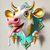 Cow wall-mounted outdoor stand